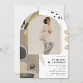 Abstracte boogfoto verjaardag elke leeftijd kaart (Voorkant)