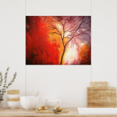 Abstracte Boom Canvas Schilderij Kunstprint Poster (Keuken)