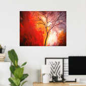 Abstracte Boom Canvas Schilderij Kunstprint Poster (Thuiskantoor)