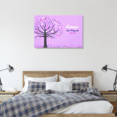 Abstracte Boom des Levens Bat Mitzvah Inschrijfbor Canvas Afdruk (Insitu (Slaapkamer))