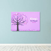Abstracte Boom des Levens Bat Mitzvah Inschrijfbor Canvas Afdruk (Insitu (Houten vloer))