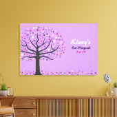 Abstracte Boom des Levens Bat Mitzvah Inschrijfbor Canvas Afdruk (Insitu (Woonkamer))