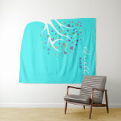 Abstracte Boom des Levens Feest Foto Op Achtergron Wandkleed (In Situ (horizontaal))