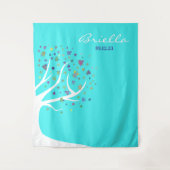 Abstracte Boom des Levens Feest Foto Op Achtergron Wandkleed (Voorkant)