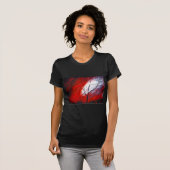 Abstracte boom en rode hemel t-shirt (Voorkant volledig)