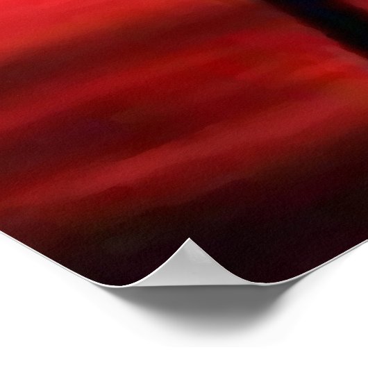 Abstracte boom en zon - Creatieve moderne kunst Poster (Hoek)