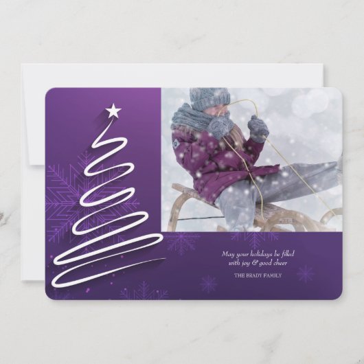 Abstracte boom foto vakantiekaart feestdagenkaart (Voorkant)