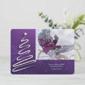 Abstracte boom foto vakantiekaart feestdagenkaart (Staand voorkant)