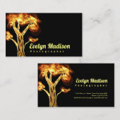 Abstracte boom in brand. Sjisidjd Visitekaartje (Voorkant / Achterkant)