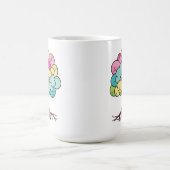 Abstracte boom met wortels en kleurrijke bladeren. magische mok (Midden)