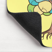 Abstracte boom met wortels en kleurrijke bladeren. muismat (Hoek)