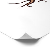 Abstracte boom met wortels en kleurrijke bladeren. poster (Hoek)