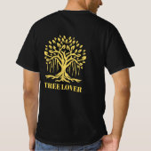 Abstracte Boom met Zon T-Shirt Ontwerp (Achterkant)