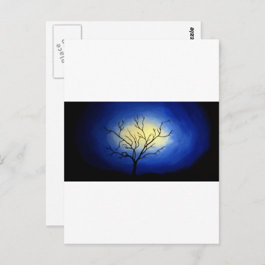 Abstracte boom - moderne kunst briefkaart (Voorkant / Achterkant)