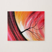 Abstracte boom - moderne kunst legpuzzel (Horizontaal)