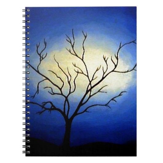 Abstracte boom - moderne kunst notitieboek (Voorkant)