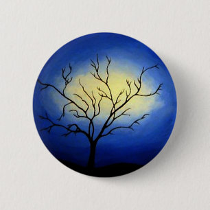 Abstracte boom - moderne kunst ronde button 5,7 cm