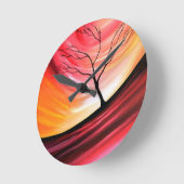 Abstracte boom - moderne kunst ronde klok (Hoek)