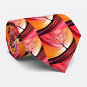 Abstracte boom - moderne kunst stropdas (Opgerold)