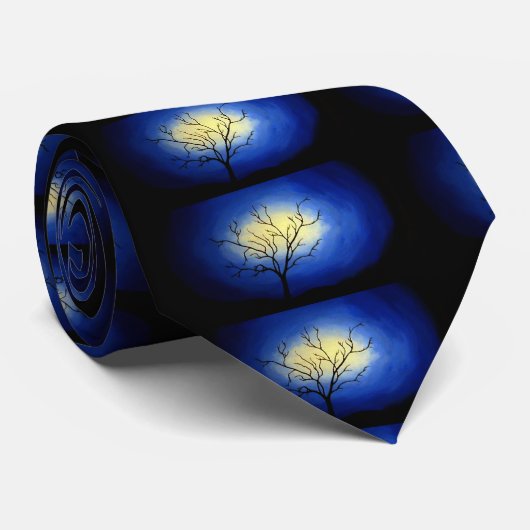 Abstracte boom - moderne kunst stropdas (Opgerold)