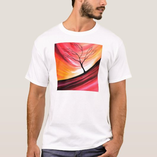 Abstracte boom - moderne kunst t-shirt (Voorkant)