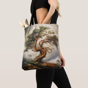 Abstracte boom Natuur symboliek Tote Bag