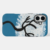 Abstracte boom op blauwe achtergrond Case-Mate iPhone case (Achterkant (horizontaal))