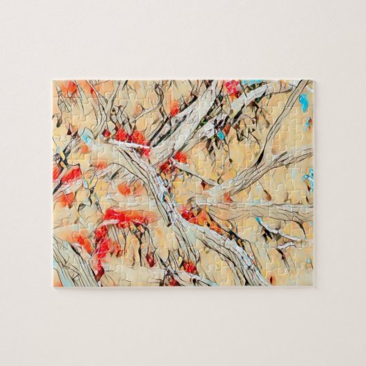 Abstracte boom Puzzle Legpuzzel (Horizontaal)