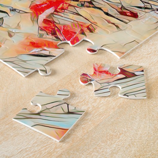 Abstracte boom Puzzle Legpuzzel (Zijkant)