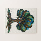 Abstracte boom speelse kunst legpuzzel (Horizontaal)