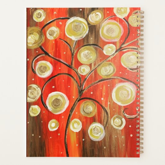 Abstracte Boom Spiral Planner (Achterkant)