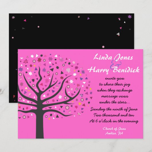 Abstracte Boom van de Nota van de Woede van het Le Kaart (Voorkant / Achterkant)