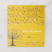ABSTRACTE BOOM VAN LEVEN Bat Mitzvah Seating Escor Plaatskaartje (Buitenkant ongevouwen)