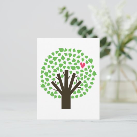 Abstracte boomgger briefkaart (Staand voorkant)