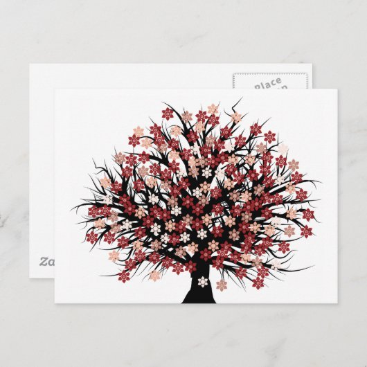 Abstracte boomgger briefkaart (Voorkant / Achterkant)