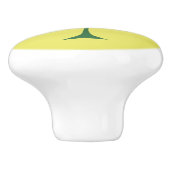 Abstracte boomkeramische knop (Zijkant)