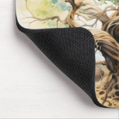 Abstracte boomkleuren muismat (Hoek)