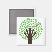 Abstracte boomknuffelaar magneet (Voorkant / Achterkant)