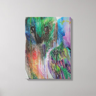 Abstracte boomkorverf canvas afdruk