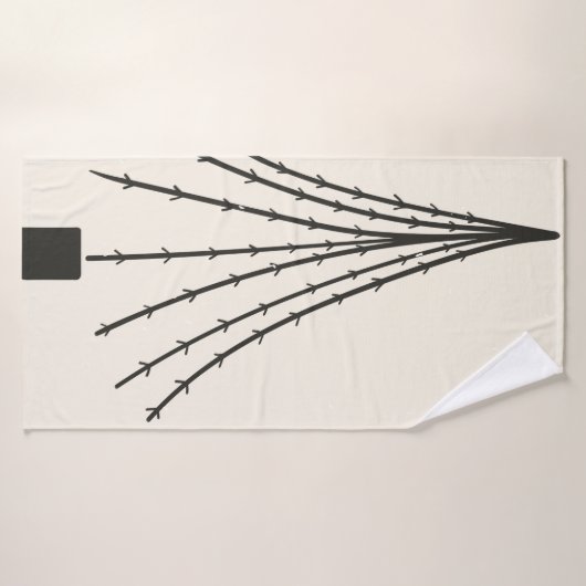 Abstracte boommaan badhanddoek (Badhanddoek)