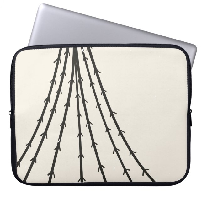 Abstracte boommaan laptop sleeve (Voorkant)