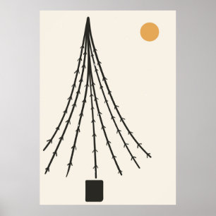 Abstracte boommaan poster