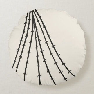 Abstracte boommaan rond kussen