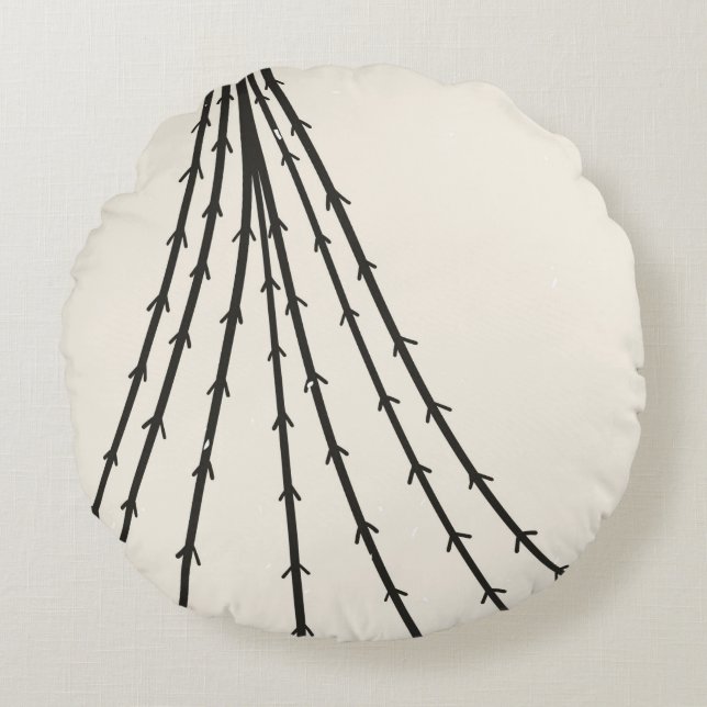 Abstracte boommaan rond kussen (Voorkant)
