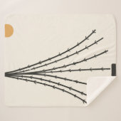 Abstracte boommaan sherpa deken (Voorkant (horizontaal))