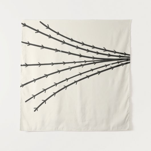 Abstracte boommaan wandkleed (Voorkant (horizontaal))