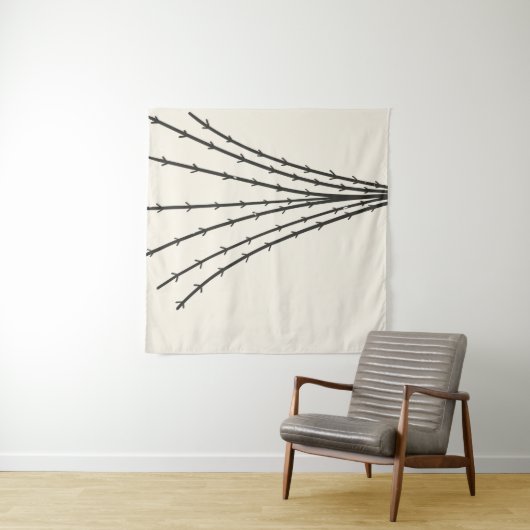 Abstracte boommaan wandkleed (In Situ (horizontaal))