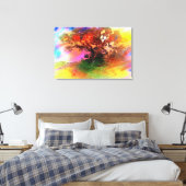 Abstracte boomschilderkunst canvas afdruk (Insitu (Slaapkamer))