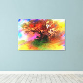 Abstracte boomschilderkunst canvas afdruk (Insitu (Houten vloer))