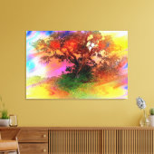 Abstracte boomschilderkunst canvas afdruk (Insitu (Woonkamer))